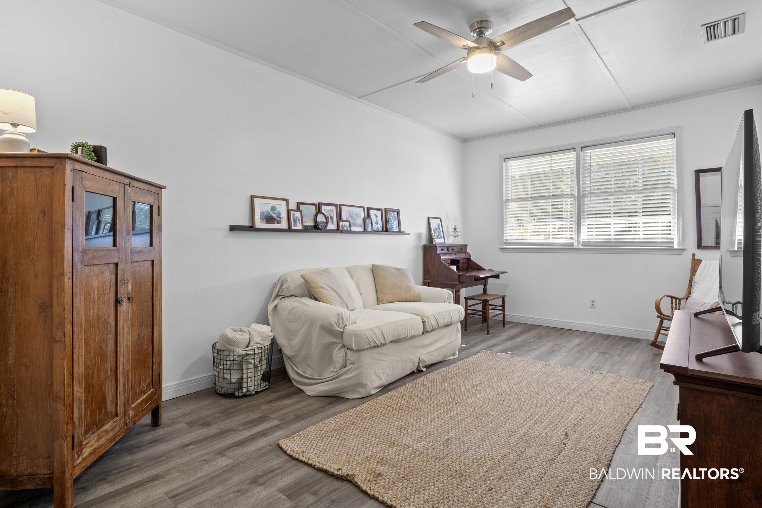 5412 Lusann Drive Mobile, AL 36608 - Photo 16 of 25 Interior space with ceiling fan and light hardwood / wood-style flooring
