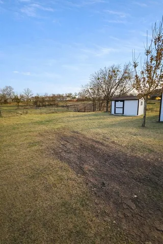 a view of an ocean from a yard