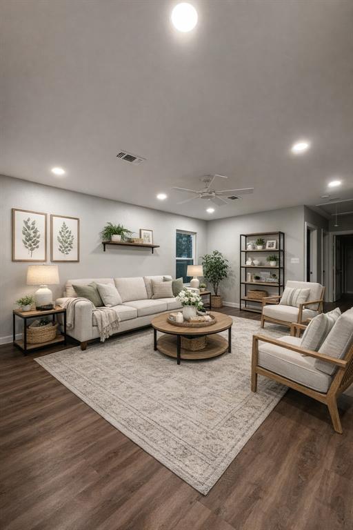 211 Crockett Street Rice, TX 75155 - Photo 4 of 12 a living room with furniture and a wooden floor