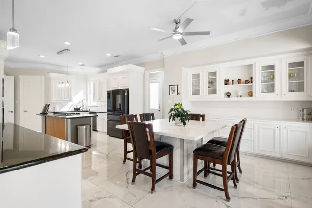 a view of kitchen with breakfast area