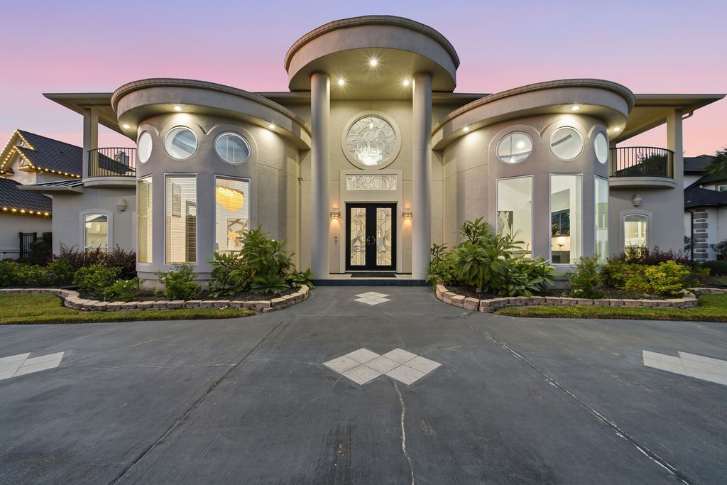 a front view of a house