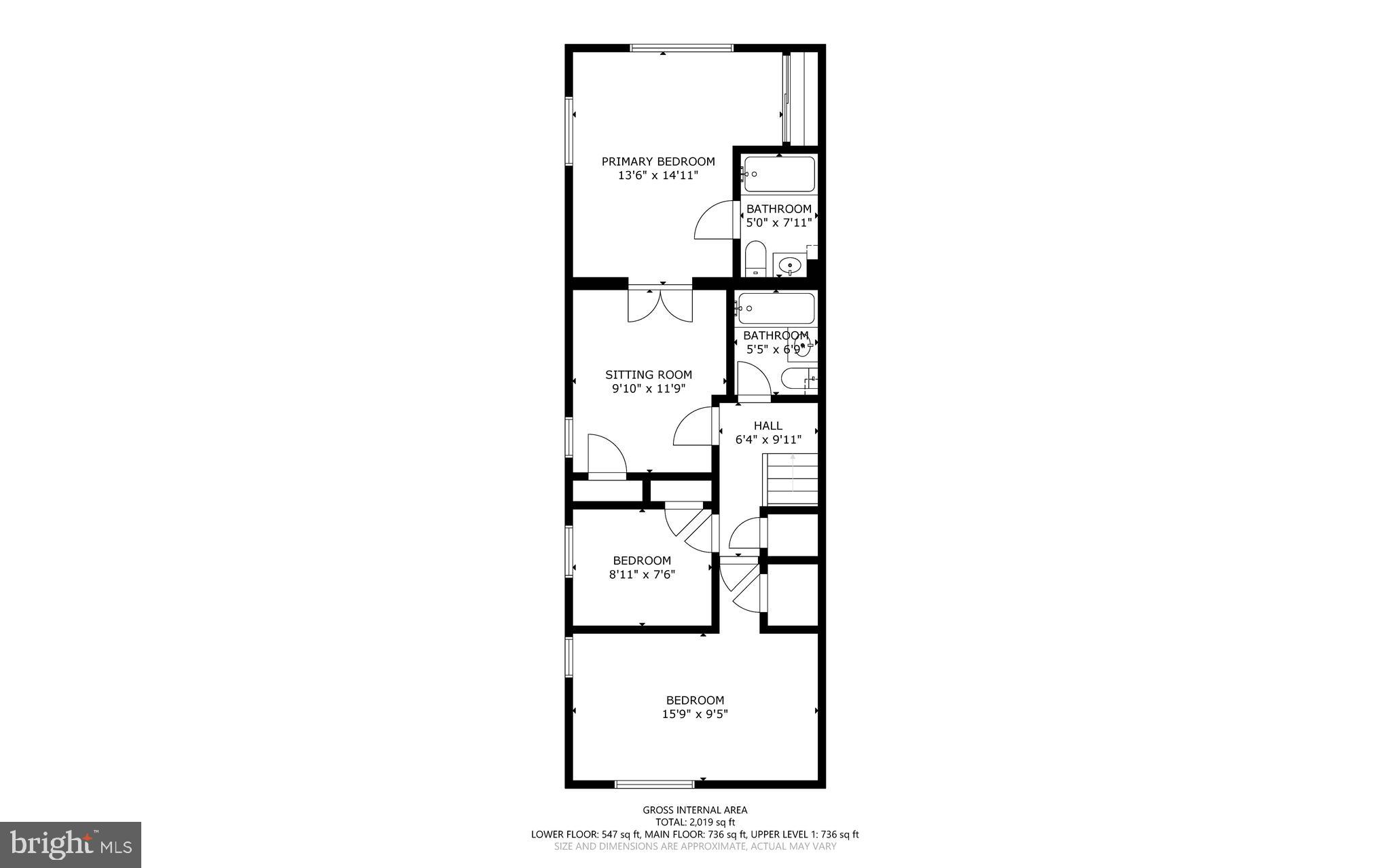 4945 Sargent Road Northeast Washington, DC 20017 - Photo 34 of 36 Upper Level Floor Plan