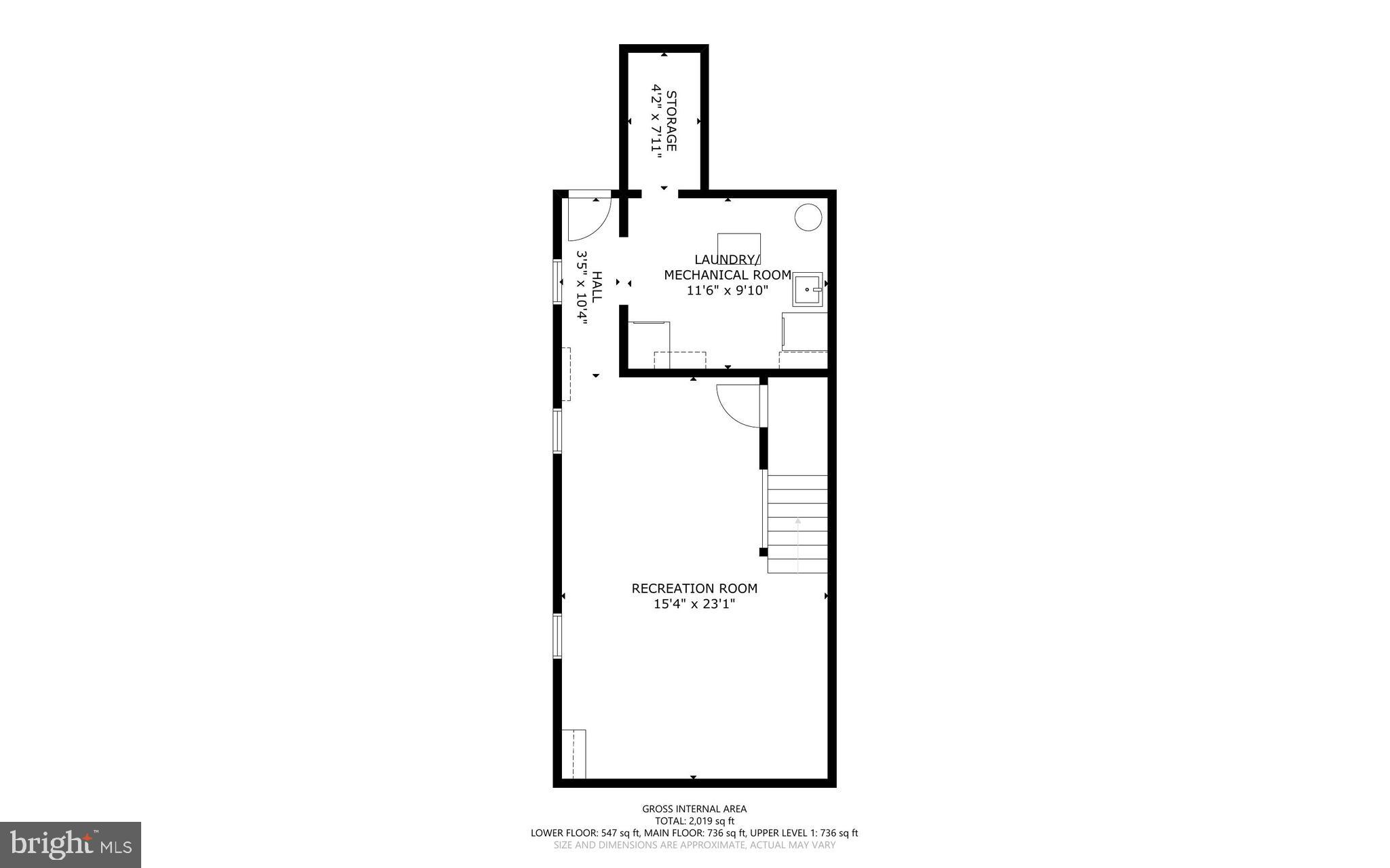 4945 Sargent Road Northeast Washington, DC 20017 - Photo 35 of 36 Lower Level Floor Plan