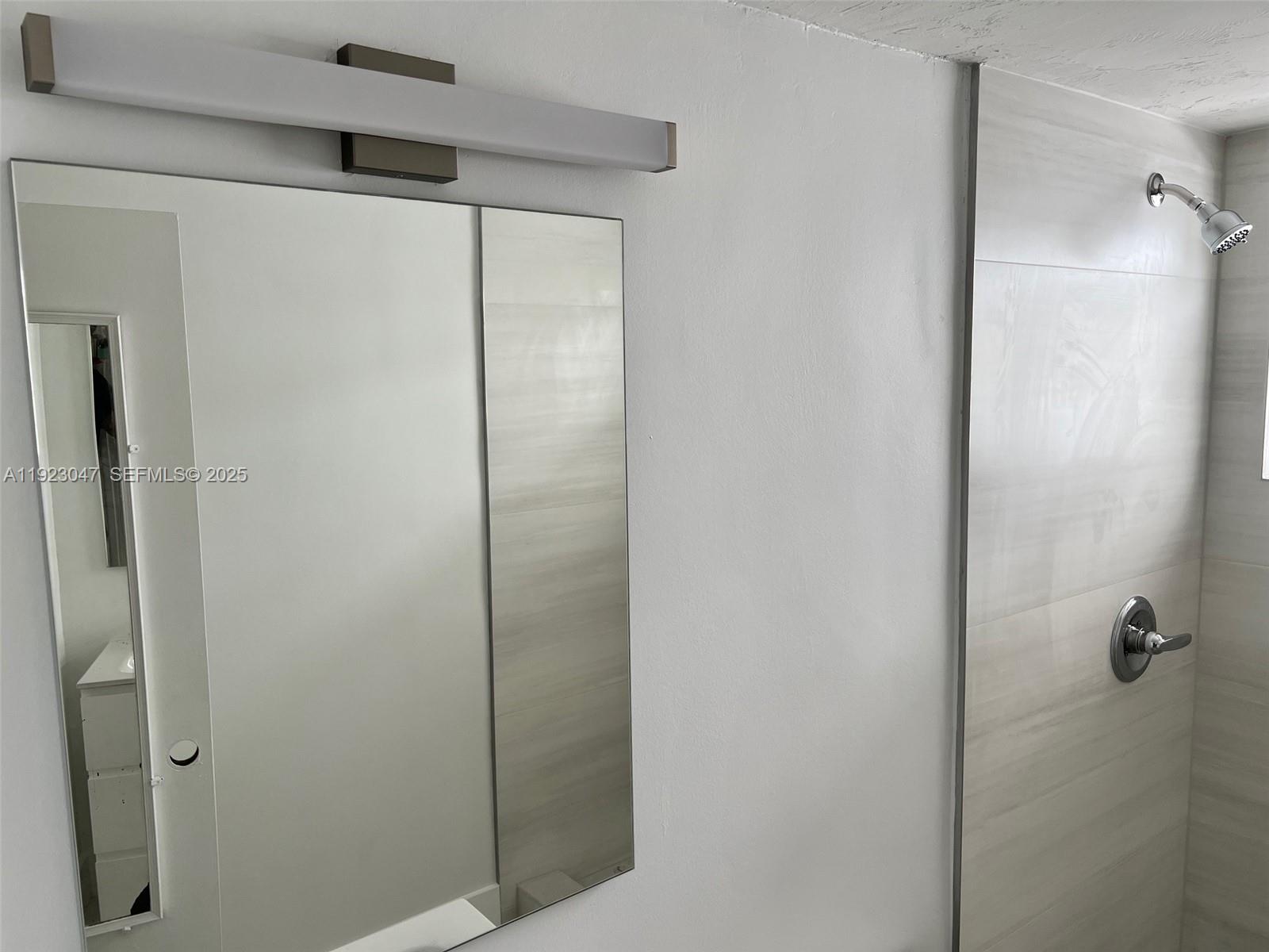 944 Meridian Avenue, Unit 10 Miami Beach, FL 33139 - Photo 5 of 15 a bathroom with a glass shower door