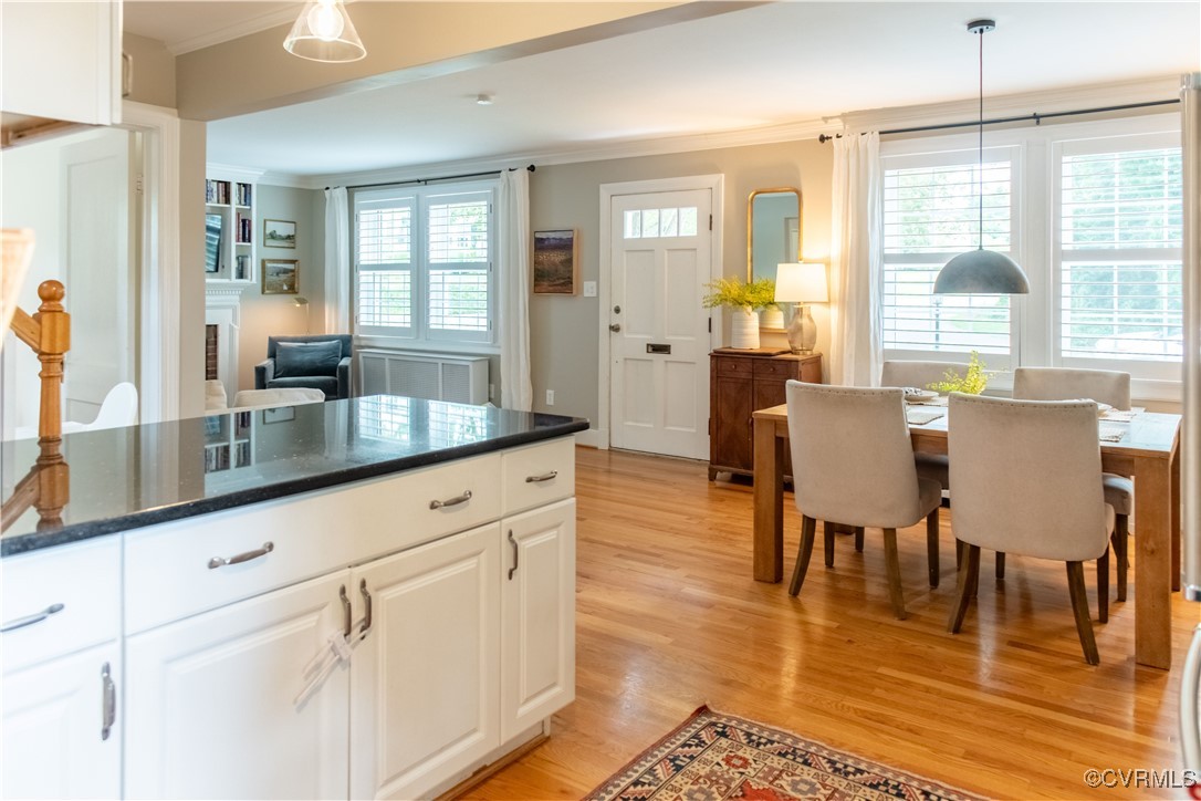 7400 Glebe Road Henrico, VA 23229 - Photo 7 of 29 Kitchen featuring crown molding, white cabinetry,
