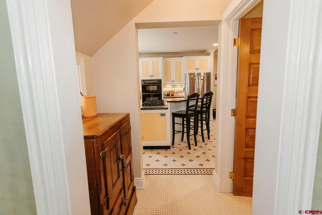 a view of living room with washer and dryer