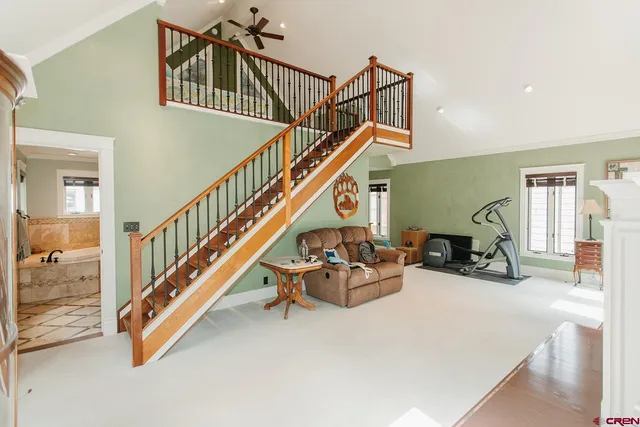 a view of entryway livingroom and hall