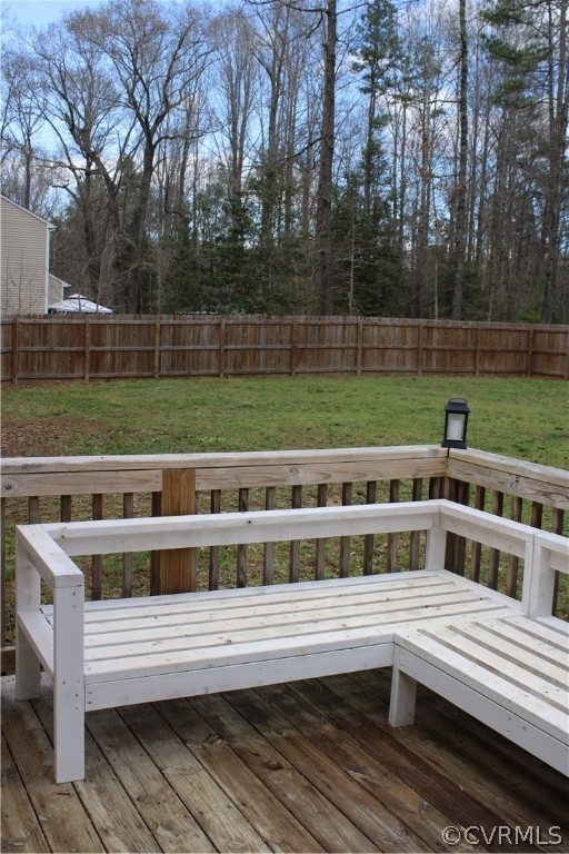 5311 North Courthouse Road Providence Forge, VA 23140 - Photo 13 of 49 a view of a yard with wooden deck and trees