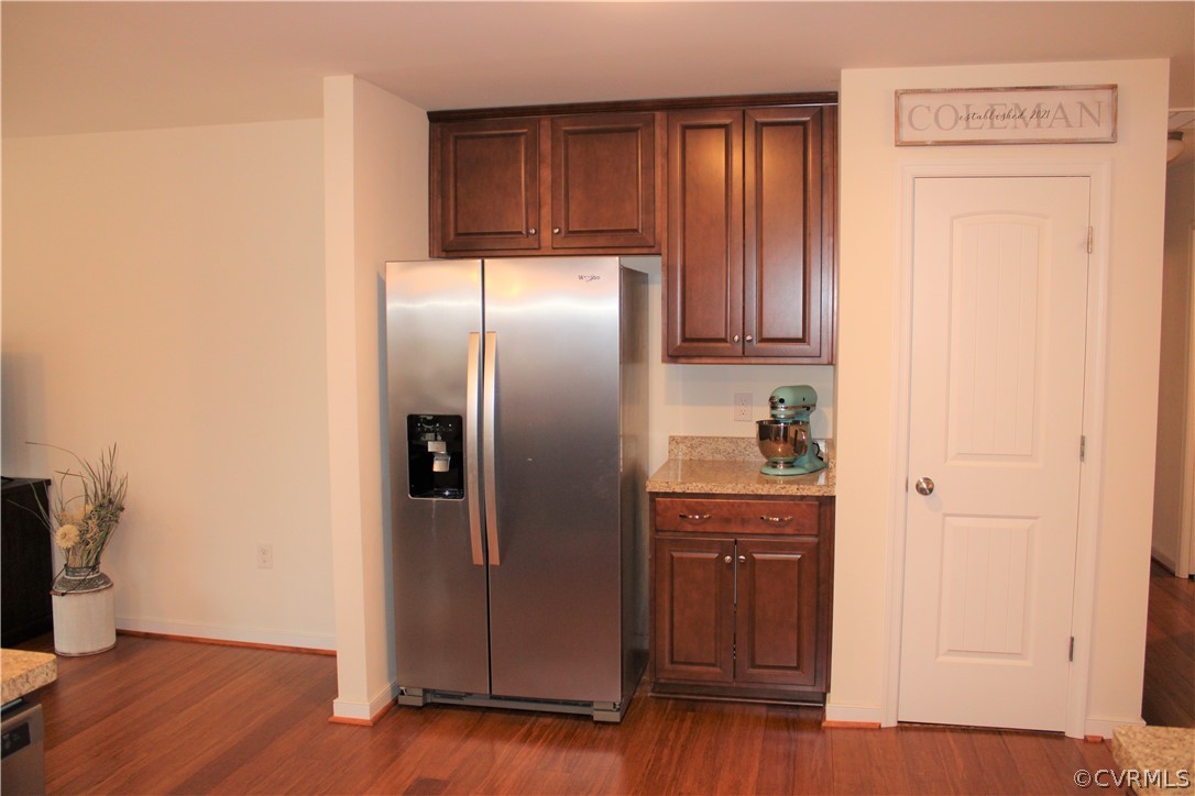 5311 North Courthouse Road Providence Forge, VA 23140 - Photo 23 of 49 a kitchen with stainless steel appliances granite countertop a refrigerator and a sink