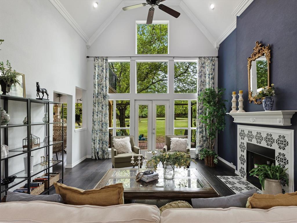 1514 New Market Road Mesquite, TX 75149 - Photo 4 of 30 a living room with furniture large window and fireplace