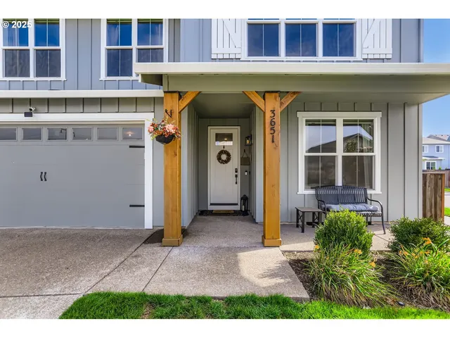 a front view of a building