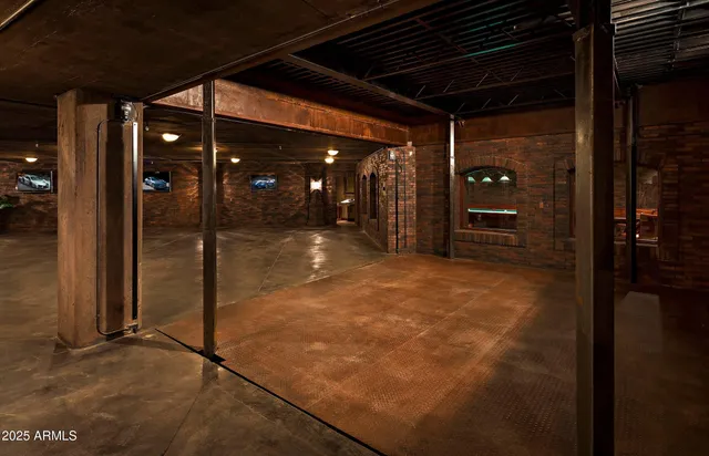 a view of an empty storage area