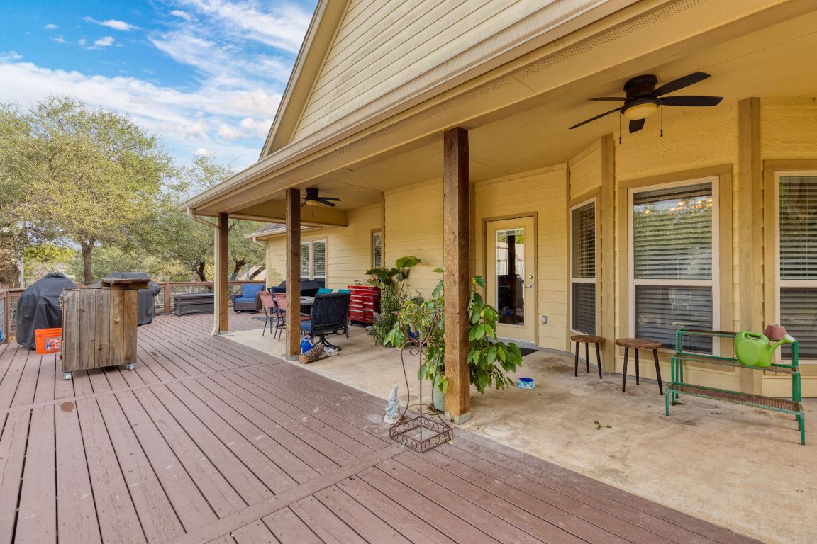 1291 Mossy Hollow Road Spring Branch, TX 78070 - Photo 18 of 23 a view of a dinning room with wooden floor and roof