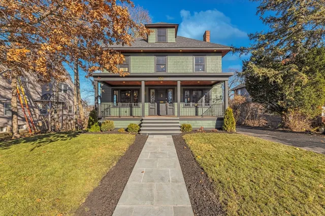 a view of residential house with swimming pool