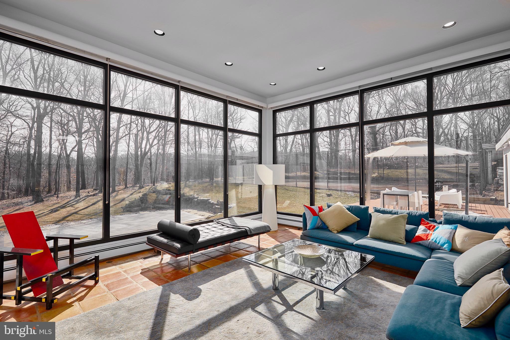 1371 Old Ford Road Huntingdon Valley, PA 19006 - Photo 12 of 37 a living room with furniture and floor to ceiling windows