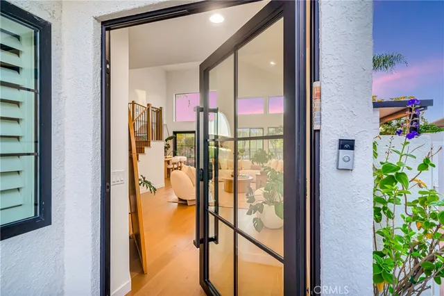 a view of swimming pool from a room