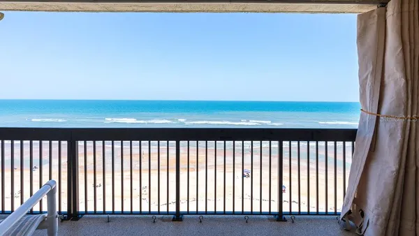 a view of a balcony