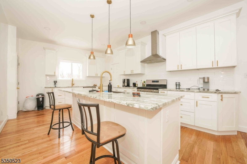 21 Woodland Road Bloomfield, NJ 07003 - Photo 5 of 20 a kitchen with stainless steel appliances white cabinets a sink and a stove