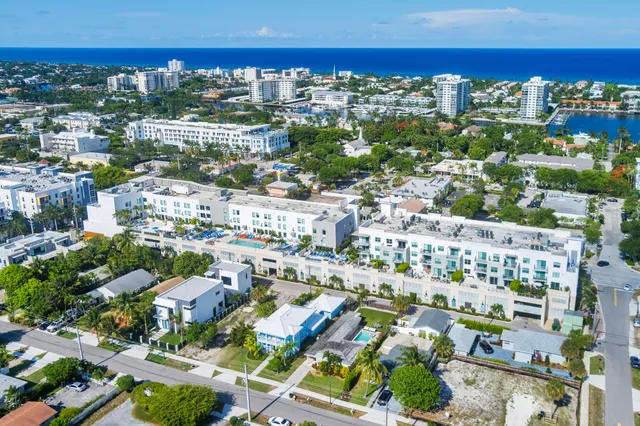 a view of a city with tall buildings