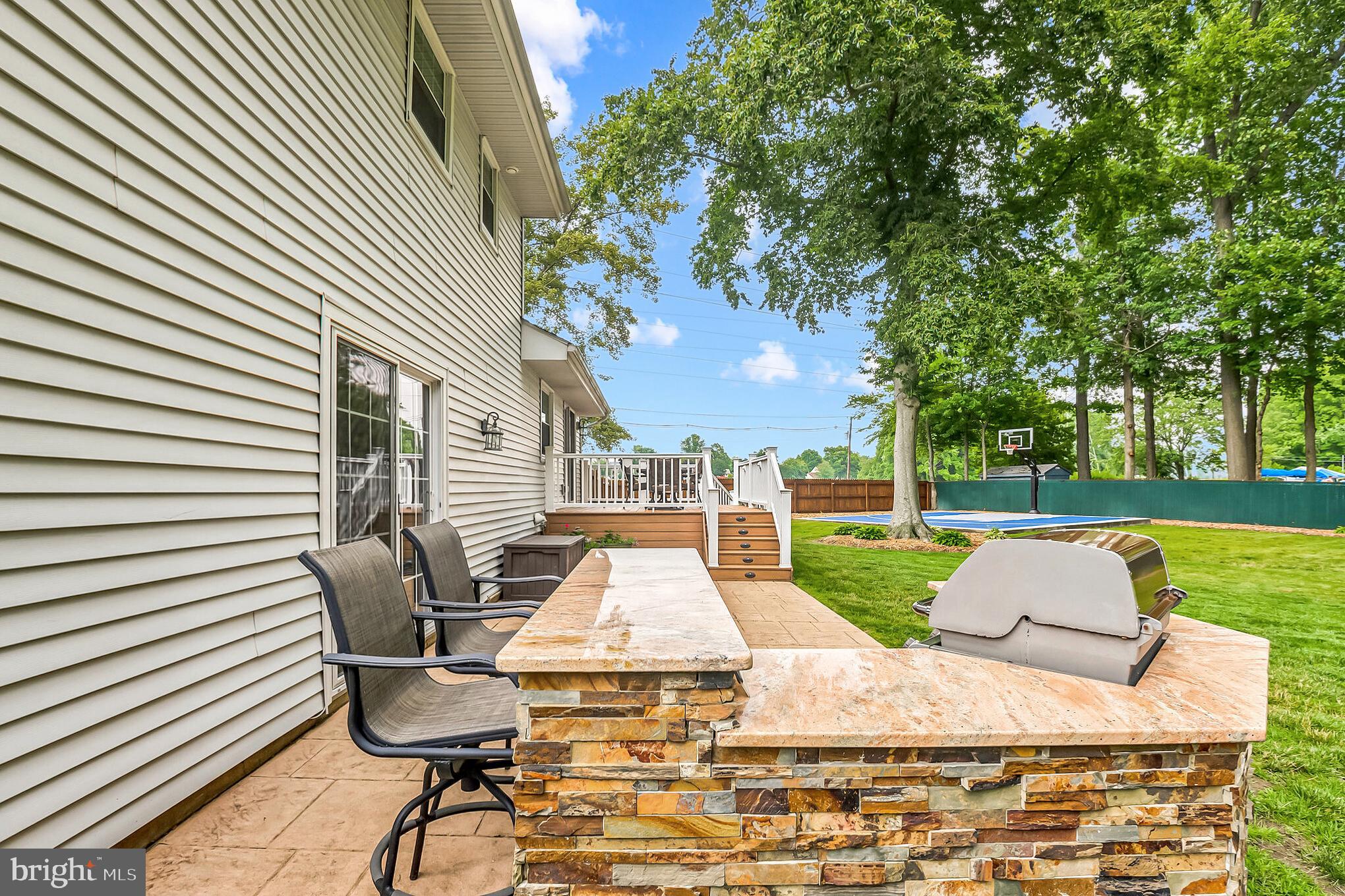 163 Forge Road Delran, NJ 08075 - Photo 25 of 30 Granite/stone grill station; bar stools included