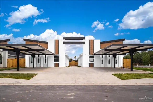 a view of a building with a street