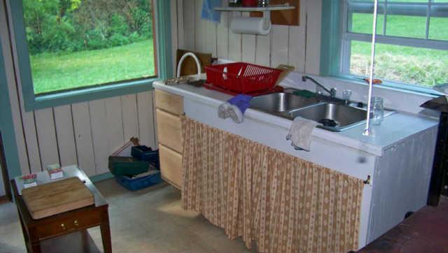 Cabinets in the kitchen