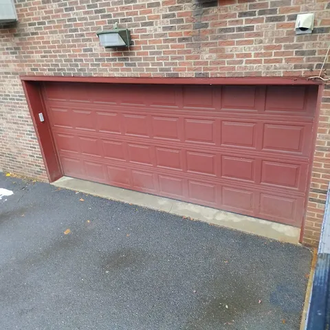 a view of a wooden door