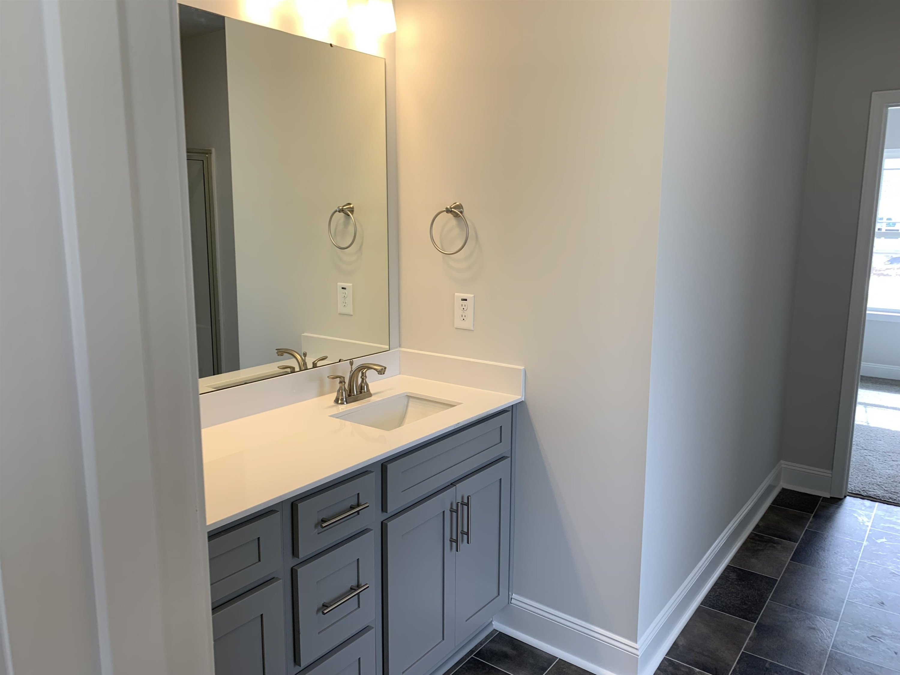 8433 Shallow Crk Trail Bailey, NC 27807 - Photo 12 of 17 a bathroom with a sink and a mirror