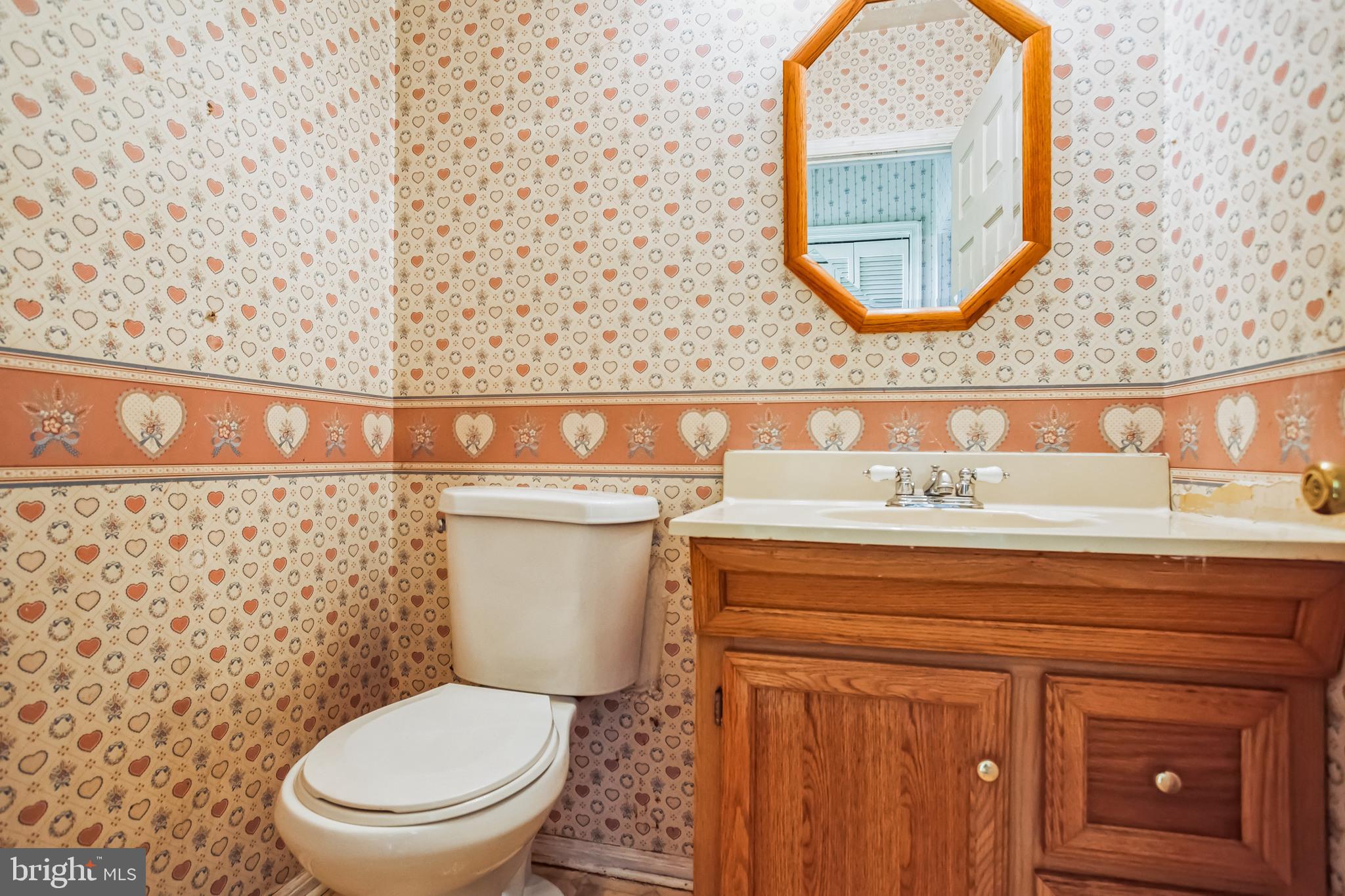 2674 Anthony Drive Colmar, PA 18915 - Photo 27 of 46 Charming vintage half-bath with floral accents.
