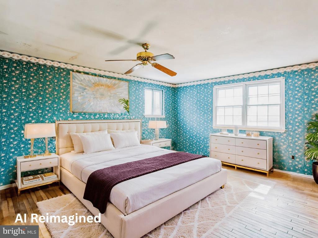 2674 Anthony Drive Colmar, PA 18915 - Photo 9 of 46 Charming bedroom with vibrant floral walls.