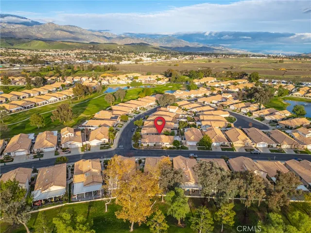 a view of a city with an ocean view