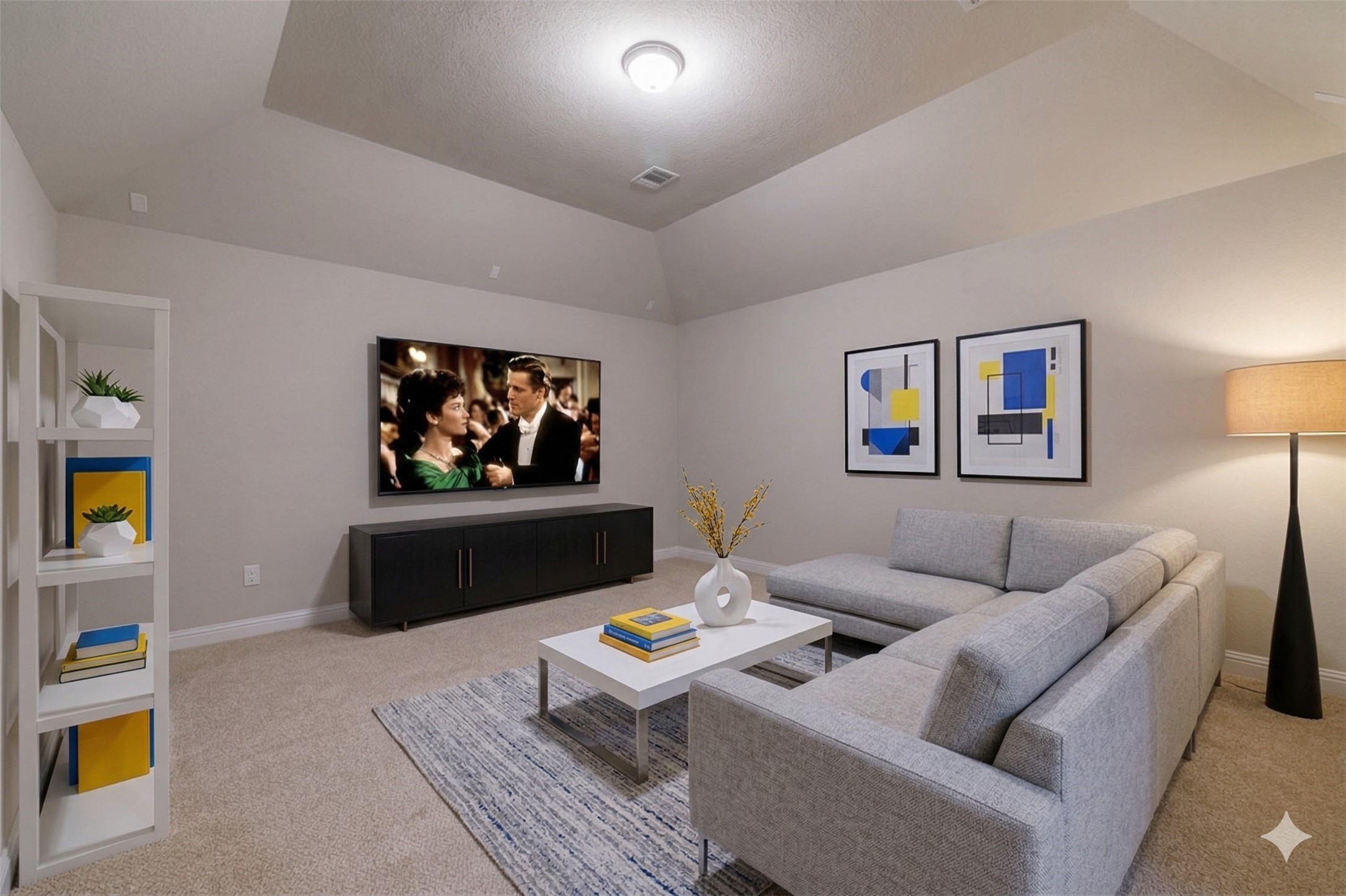 18731 Spellman Ridge Drive Tomball, TX 77377 - Photo 40 of 50 Media room located upstairs. - Virtually Staged.