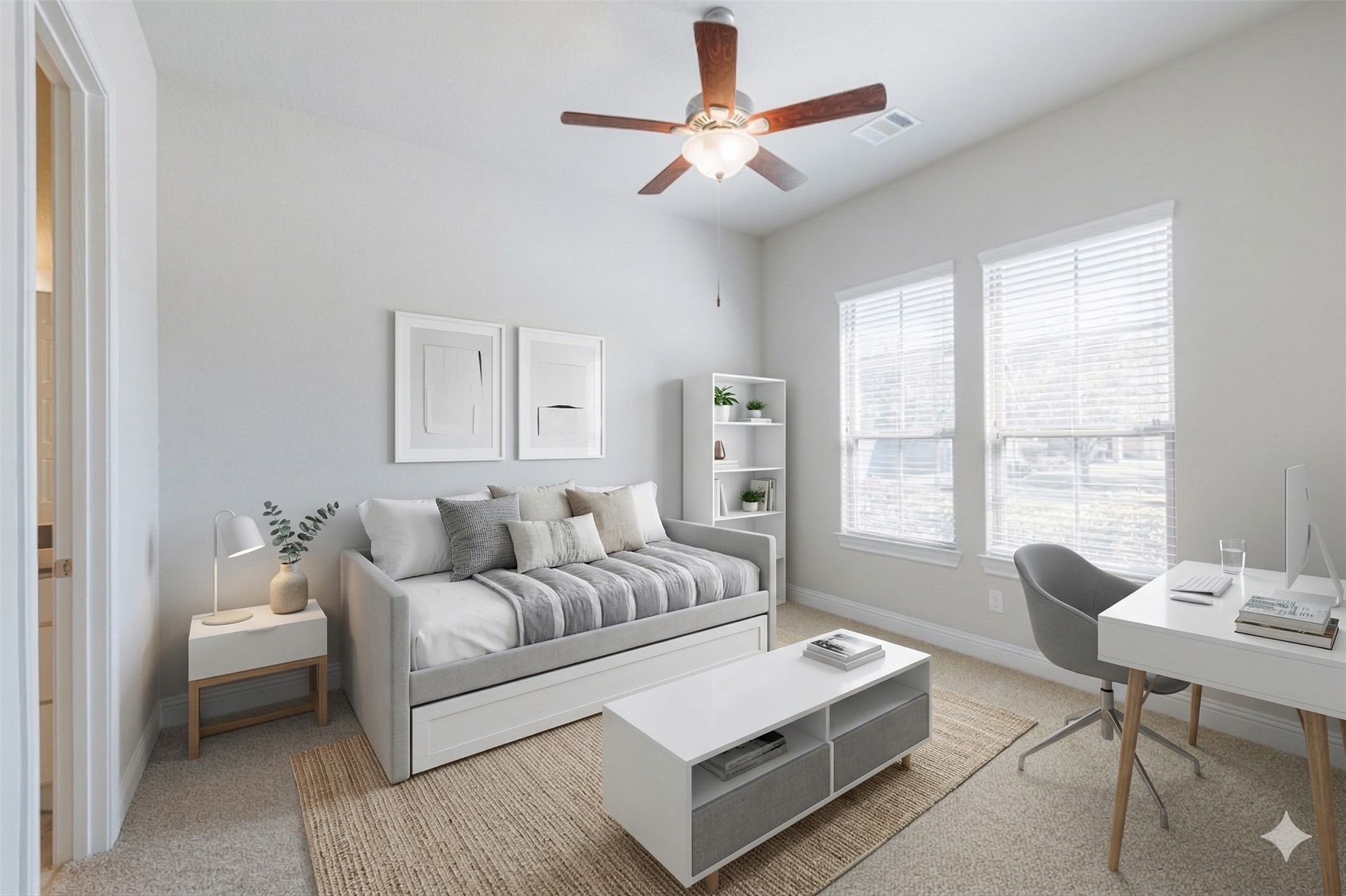 18731 Spellman Ridge Drive Tomball, TX 77377 - Photo 6 of 50 Secondary bedroom with en-suite bath is located downstairs, ideal for guests. - Virtually Staged