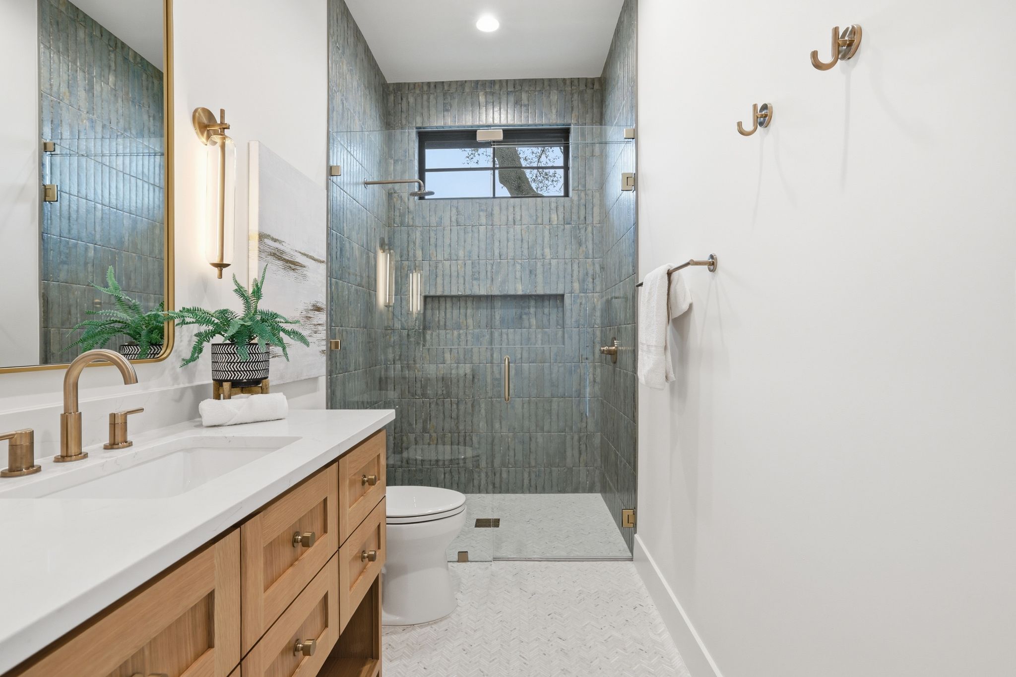 3005 Silverleaf Drive Austin, TX 78757 - Photo 6 of 38 Full bathroom with vanity and a stall shower