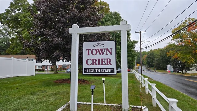 a sign on the side of the building