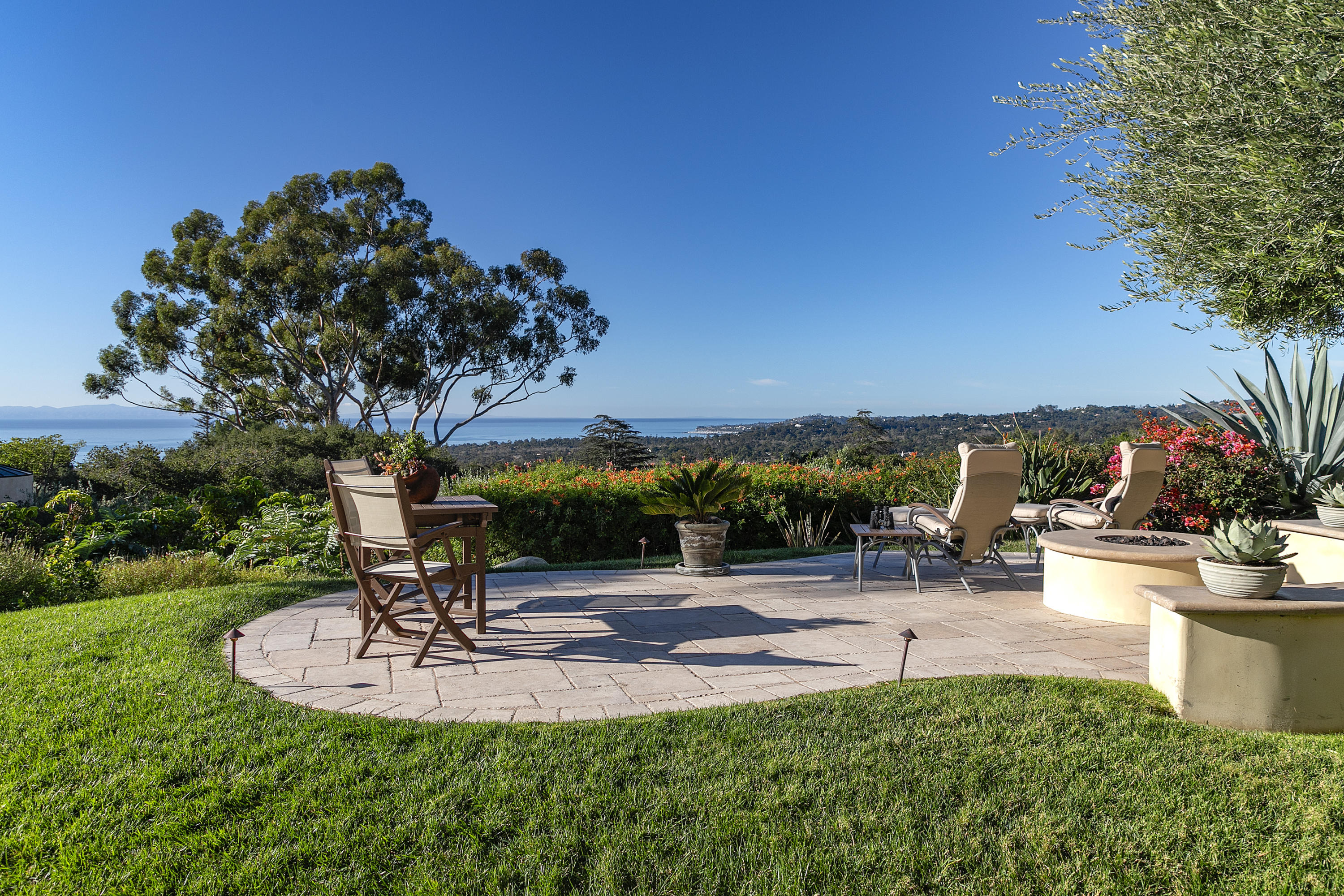 a view of a park with a slide