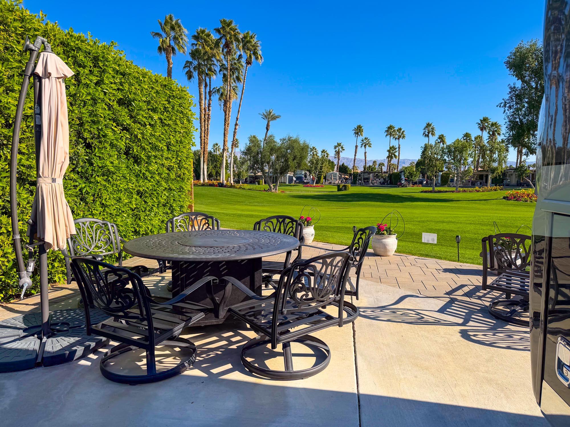 80394 Ave 48, Unit 22 Indio, CA 92201 - Photo 3 of 14 a view of a chairs and table on the patio