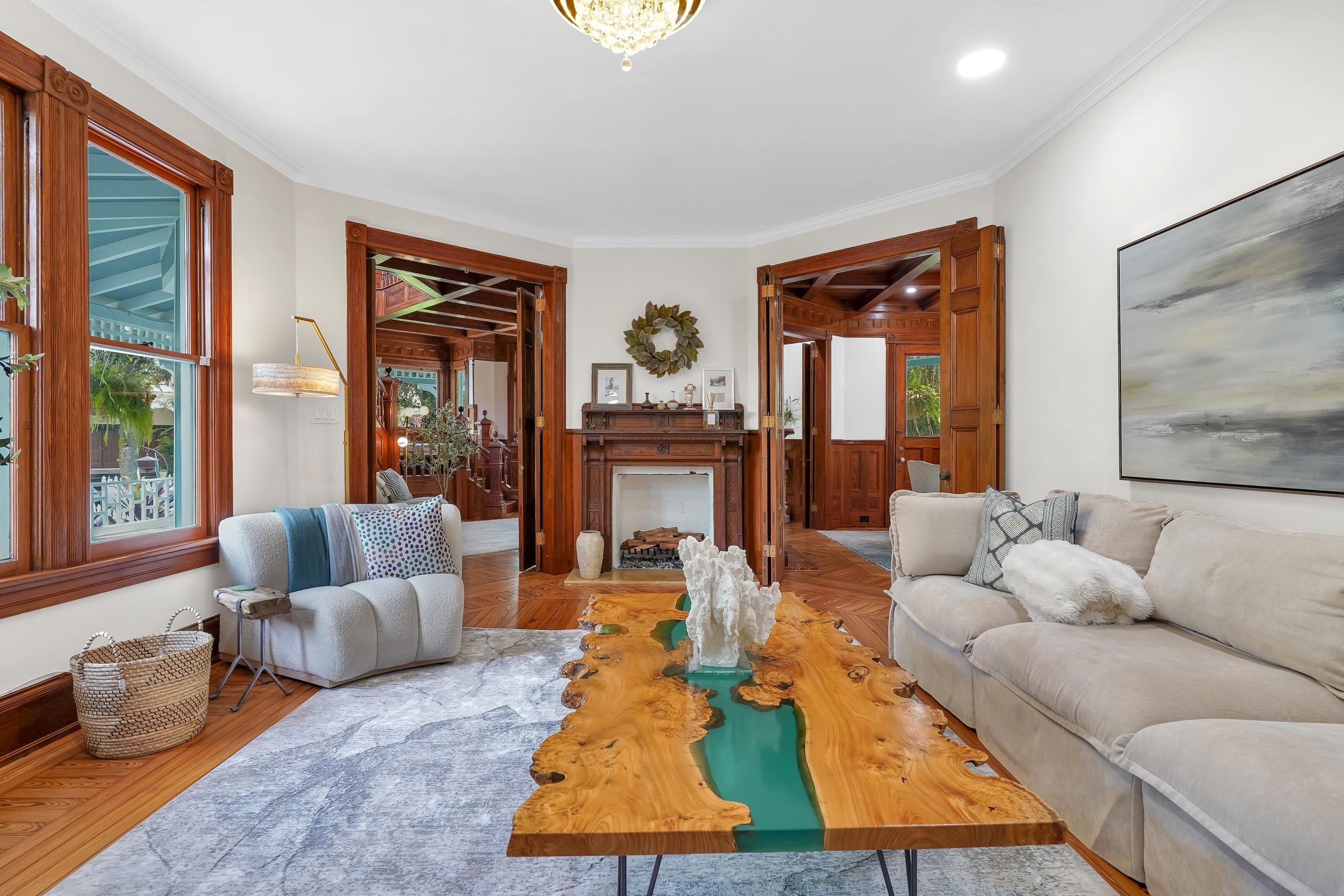 268 St George Street St. Augustine, FL 32084 - Photo 13 of 71 a living room with furniture and a large window