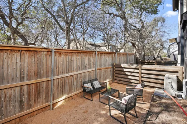 a view of outdoor space with seating