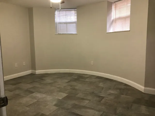 an empty room with a window