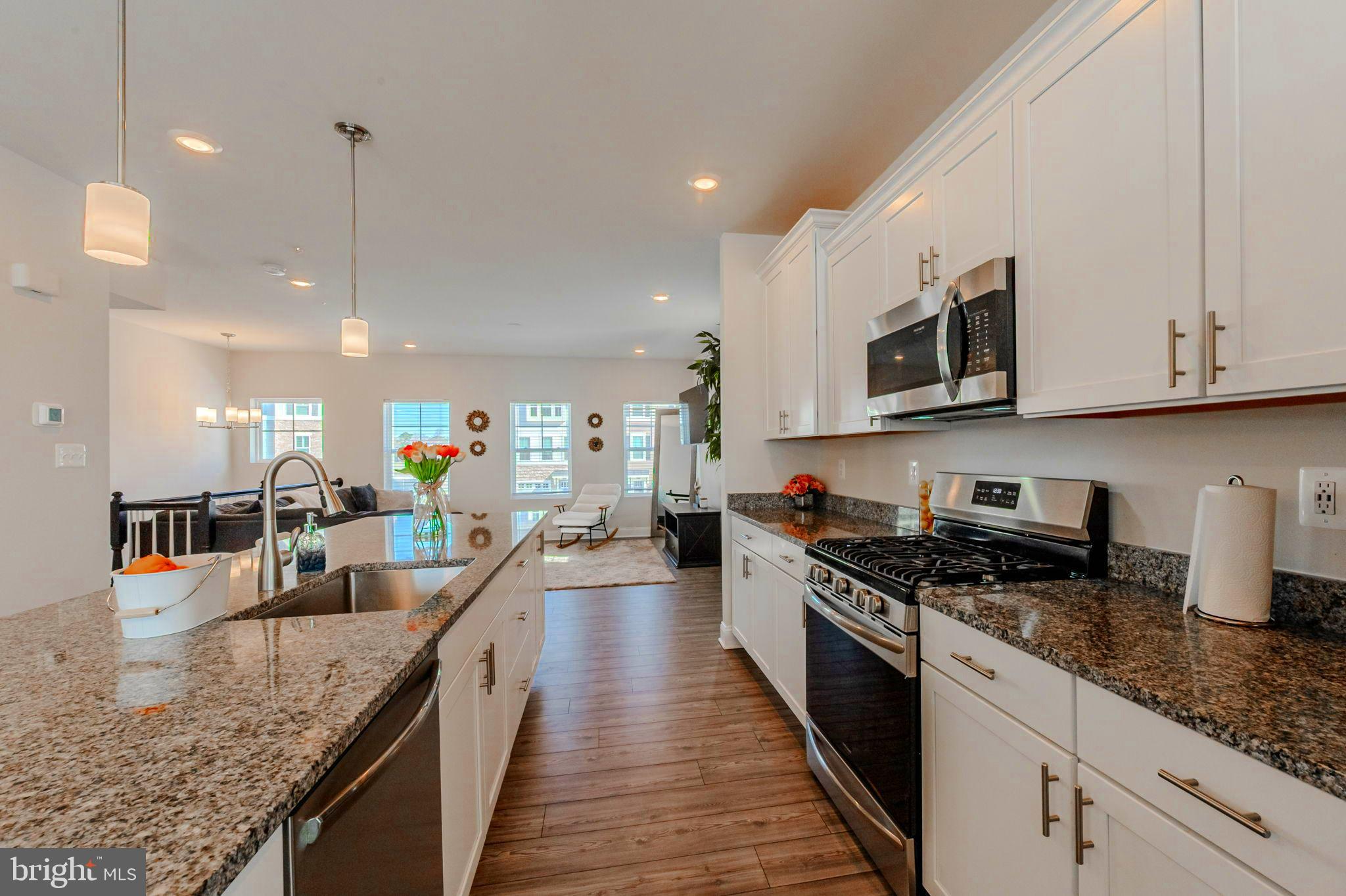 35262 Wright Way Millsboro, DE 19966 - Photo 9 of 42 a kitchen with stainless steel appliances granite countertop sink stove top oven and cabinets