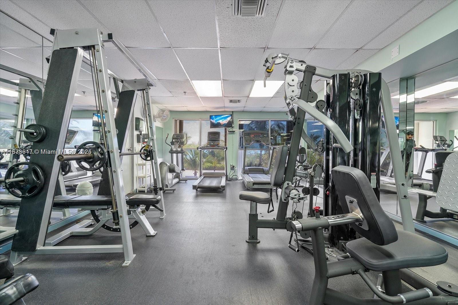9341 Collins Avenue, Unit 806 Surfside, FL 33154 - Photo 17 of 27 a view of a room with gym equipment
