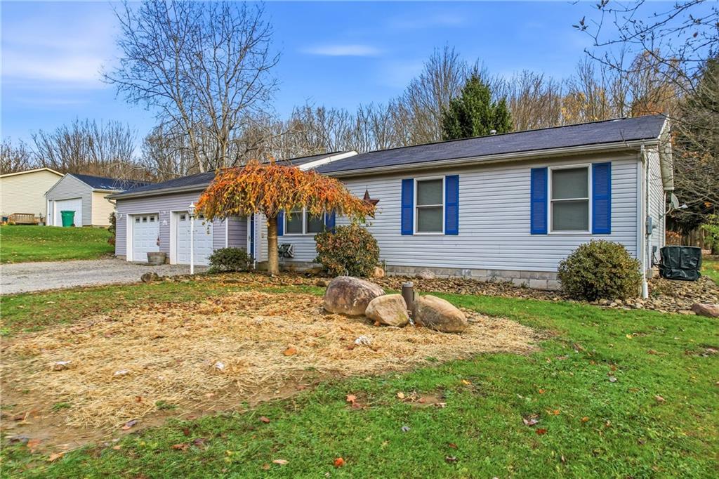 2 car attached garage- perfect for storing all your lake toys!