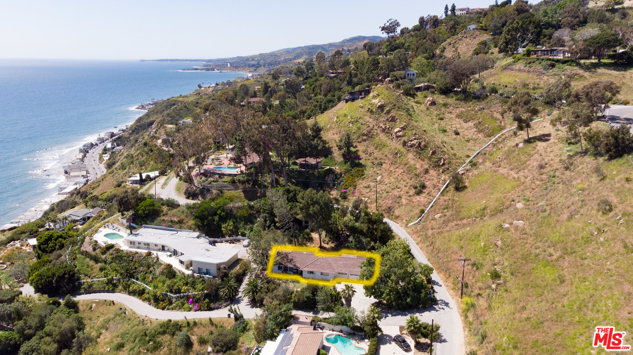 20490 Seaboard Road Malibu, CA 90265 - Photo 37 of 43 an aerial view of residential house with outdoor space