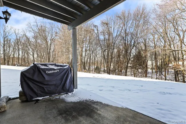 a view of backyard with hardwood