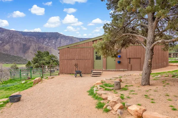 a backyard of a house