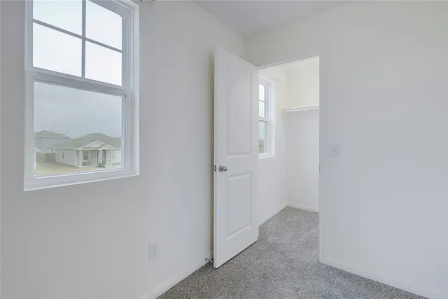 an empty room with a window