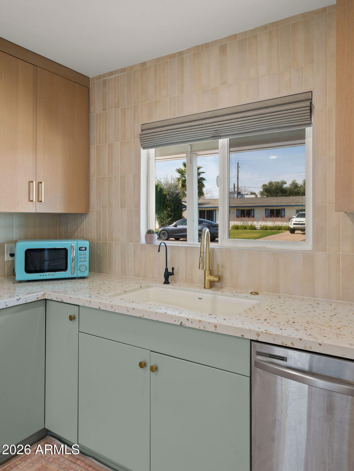 2115 North Normal Avenue Tempe, AZ 85288 - Photo 8 of 38 a kitchen with stainless steel appliances granite countertop a sink and a wooden cabinets