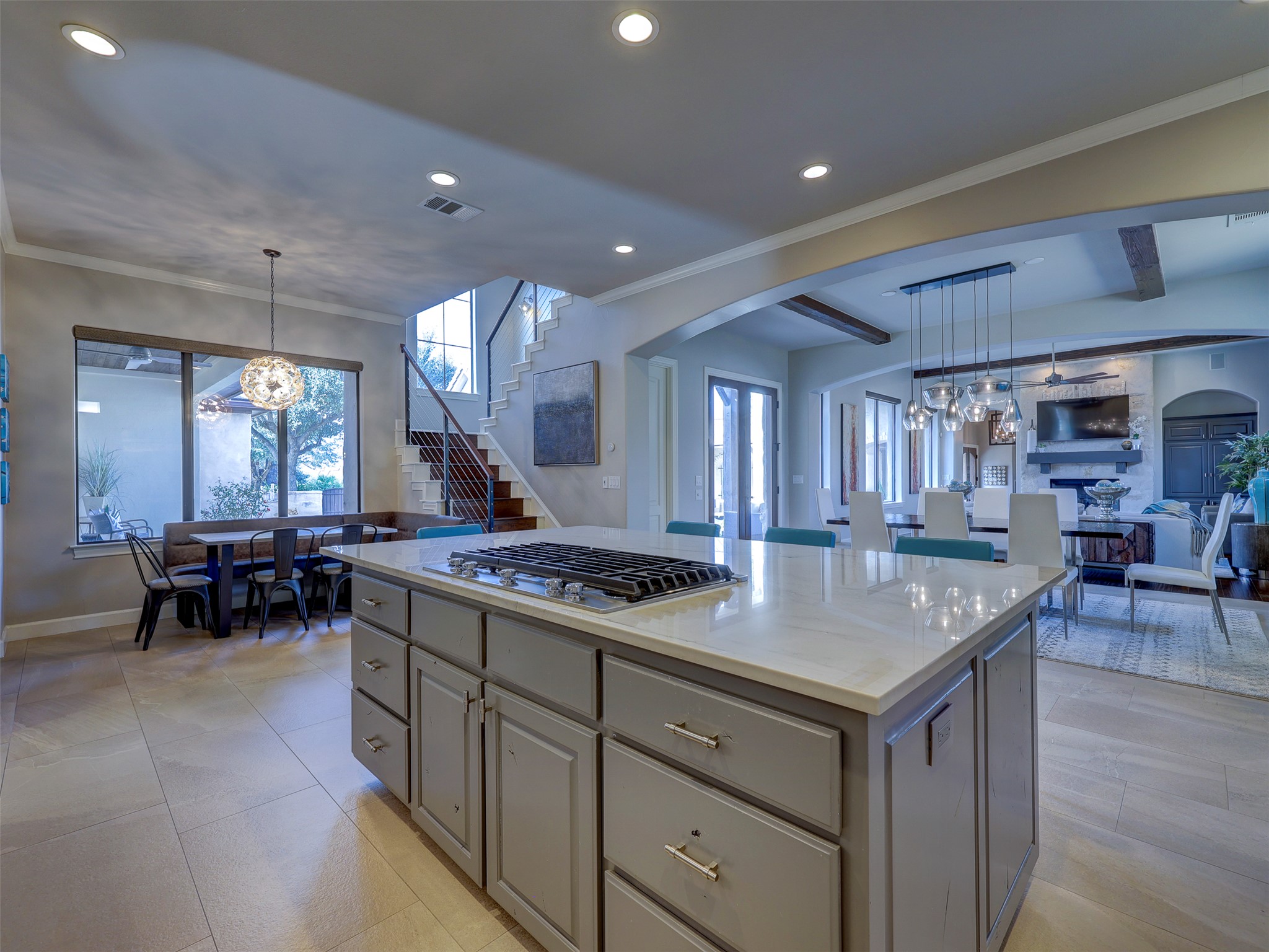 11805 Pleasant Panorama View Austin, TX 78738 - Photo 14 of 40 Designed for the seamless transition from daily life to entertaining, this open concept view highlights the homes impressive flow.