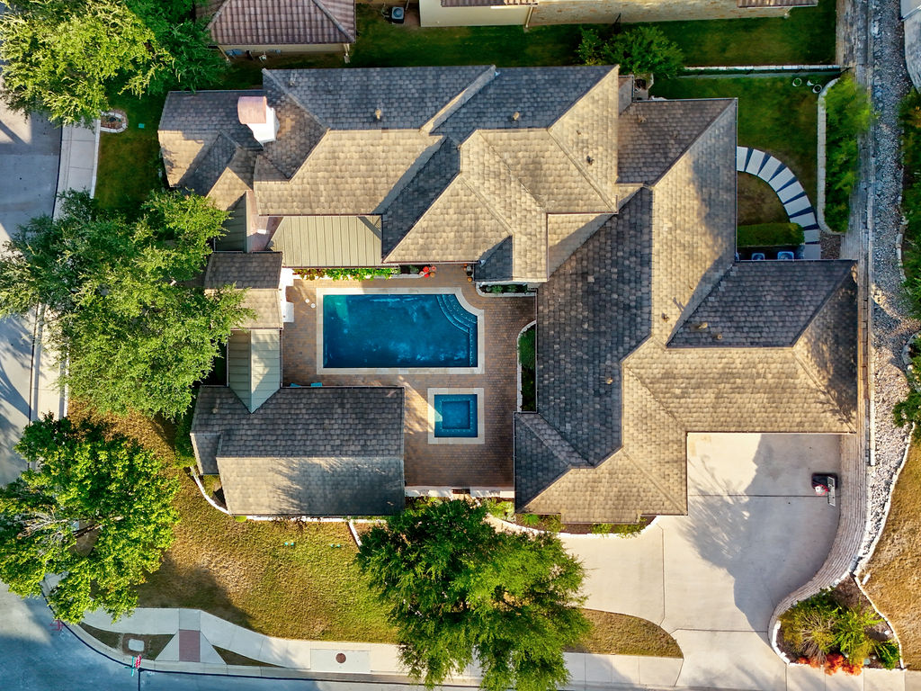 11805 Pleasant Panorama View Austin, TX 78738 - Photo 2 of 40 This estate features a courtyard with a pool, hot tub and casita. There is also a fenced grassy area great for pets.
